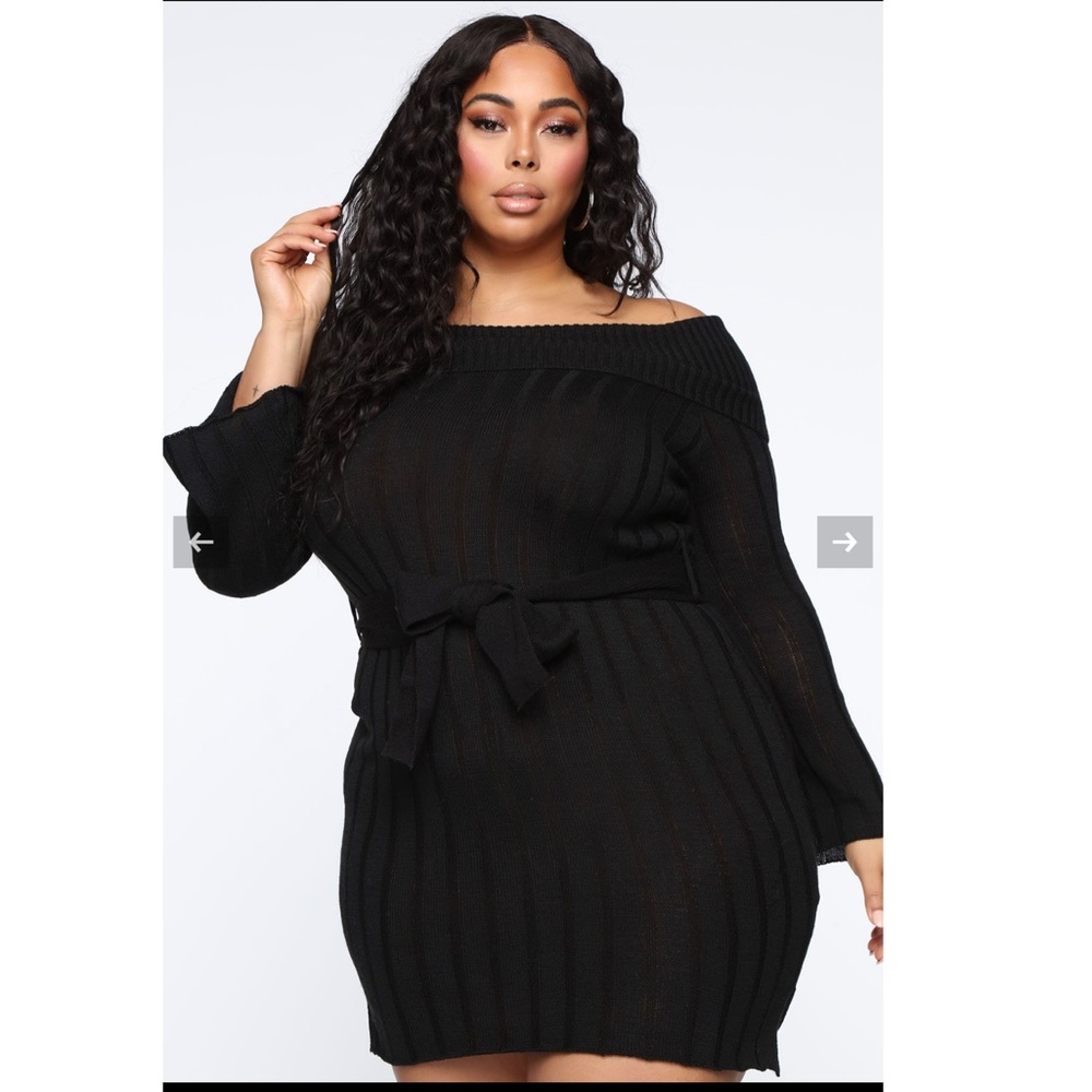 Off the shoulder Sweater Dress